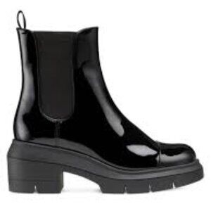 Stuart Weitzman Norah Patent Leather Chelsea Boots - 8.5 Wide